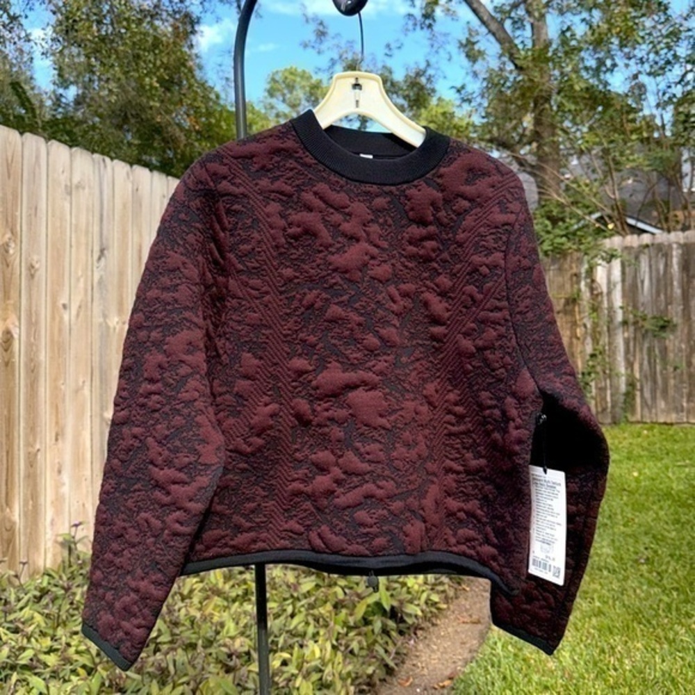 New ▶️ Lululemon ◀️ Jacquard Multi Texture Crew Neck Sweater  Size 6
